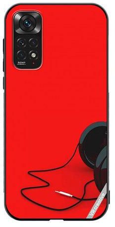 Protective Case Cover For Xiaomi Redmi Note 11 Black Headphones Design Multicolour