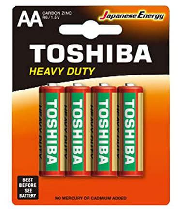 TOSHIBA Heavy Duty AA - 4 Battery Pack