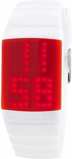 Madison NY - Candy Club Unisex Kids Red Silicone Watch