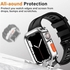 Rugged Case Compatible with iWatch Series 9/8/7 41mm Series 6/SE/5/4 40mm, Soft TPU Shockproof Anti-Drop Protective Cover for iWatch (Silver)
