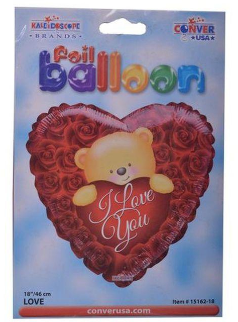 Helium Balloon From Cali De Scope In The Form Of Heart, Congratulate Valentine's Day, Red/Gold