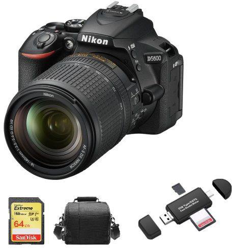 Nikon NIKON D5600 KIT AF-S 18-140mm F3.5-5.6G ED VR DX + 64GB SD Card + Camera Bag + Memory Card Reader