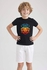 Boys' T-shirt - Black With A Print - Made Of Cotton