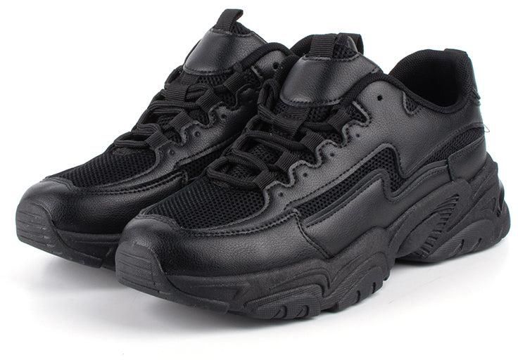 LARRIE Ladies Comfy Lifestyle Sport Sneakers - 3 Sizes (Black)
