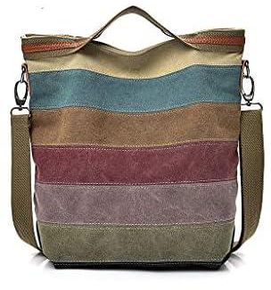 Womens shoulder bags canvas Handbags Multi-Color Casual Messenger Bag Top Handle Tote Crossbody Bags