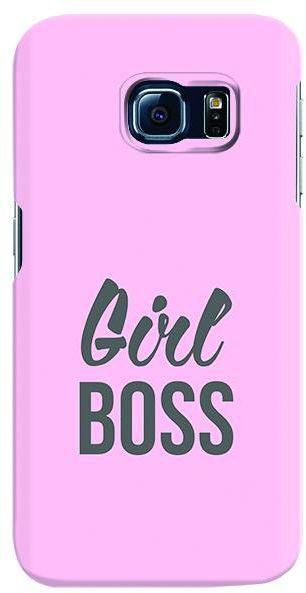 Stylizedd Samsung Galaxy S6 Edge Premium Slim Snap case cover Matte Finish - Girl Boss (Pink)
