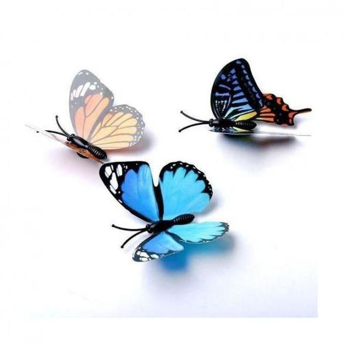 Vivid 3D Butterfly Wall Sticker - 4 Pcs