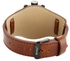 Men's Leather Analog Watch - 46 mm - Camel