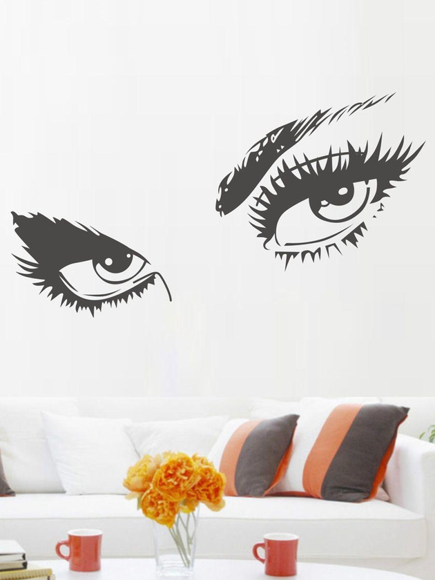 1Pc Living Room Wall Sticker Sexy Eye Pattern Waterproof Creative Wall Decor
