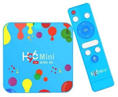 Mini 6K Ultra HD Smart TV Set Top Box With Remote Control BT-0091 Blue/Red/White