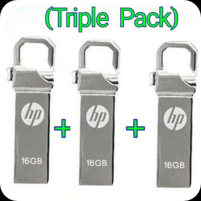 HP 16GB Flash Disk //16GB // Silver//HPFD250W//Triple