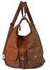 Convertible Purse Both Backpack & Hobo Bag in Soft Vegan Leather Brown