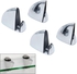 Set Of 4 Glass Clamps, Wood/Glass Shelf Bracket, Glass Support Wood Holders, Fish Mouth Shape Clip, Adjustable Clamping 3-20mm Thickness