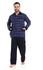Shorto Classic Long Sleeves Pajama Set - Blue / Dark Blue
