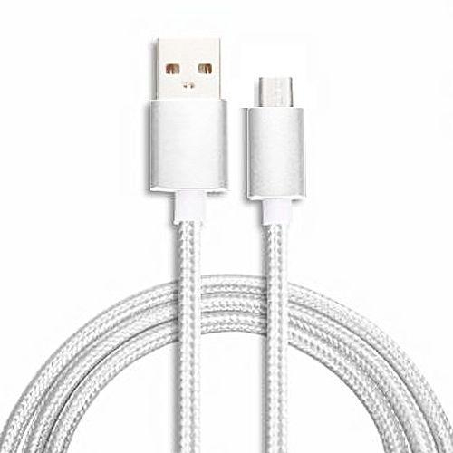 Generic 1.25M USB to Micro-USB Braided Cable - Data / Charger - White