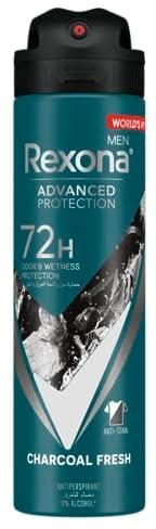 Rexona Men Advanced Protection 72H+ Antiperspirant Deodorant Charcoal Clean Spray 150ML