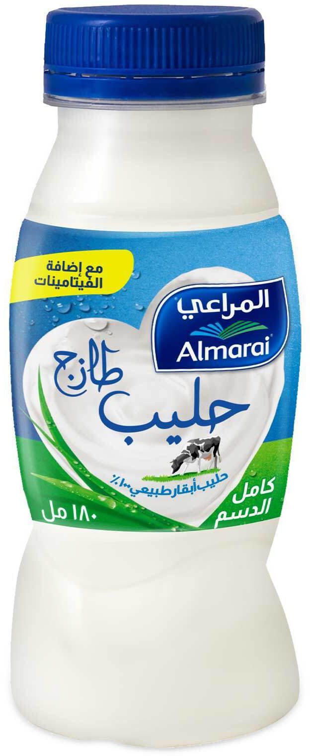 Almarai full fat fresh milk with added vitamins 180 ml