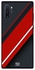 Protective Case Cover For Samsung Galaxy Note10 Red And White Strips Over Dark Grey Pattern