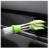Portable Ended Car Air Conditioner Vent Slit Cleaner Dusting Blinds Keyboard Cleaning Brush Car Wash (Color : Green)