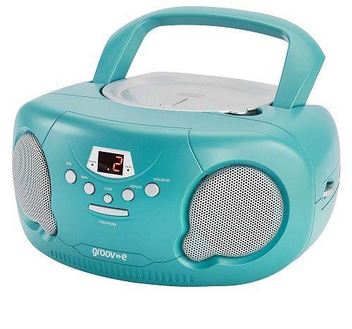 Groov E Boombox CD Player With Radio Tale-blue