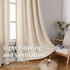 Natural Linen Curtains -Soft And Durable Fabric -For Living Rooms And Bedroom Steel Grommets -Two Pieces