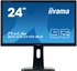 B2483HS-B3 iiyama 24" 1920x1080, 250cd/m², 13cm Height Adj., Pivot, Stand, Speakers, VGA, DisplayPort, HDMI, 1ms