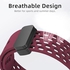 TenTech Breathable Silicone Sports Watch Band With Magnetic Clasp For Apple Watch Ultra/Ultra 2, Size 49mm 45mm 44mm 42, Soft Band For IWatch Series 9/8/7/6/5/4/3/2 /1/SE – Burgundy Red