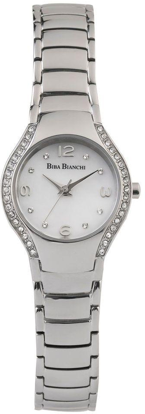 Biba Bianchi Women's Watch Silver Tone White Dial & Stainless Steel Band - BB-W21243071