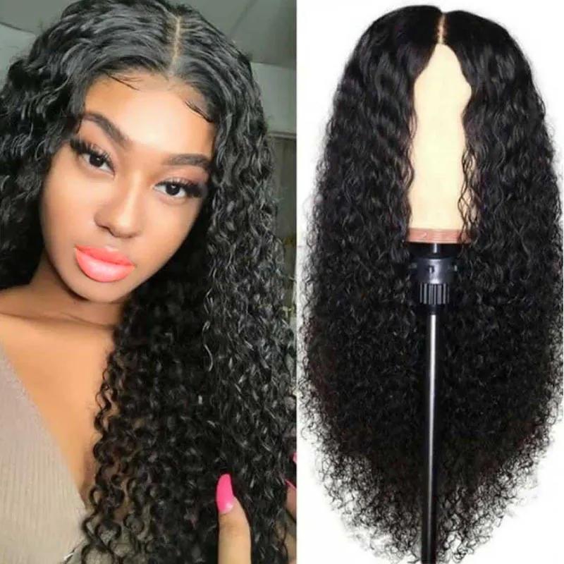 Wig ladies fashion long curly black wigs hair for women  gift