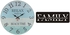 Solo B652-7 Wooden Round Analog Wall Clock - 40 Cm With Family Wooden Tableau