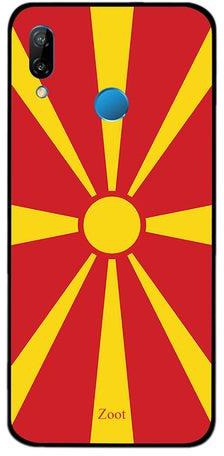 Thermoplastic Polyurethane Protective Case Cover For Huawei Nova 3e Macedonia Flag