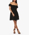 Black Off Shoulder Frill Mini Dress