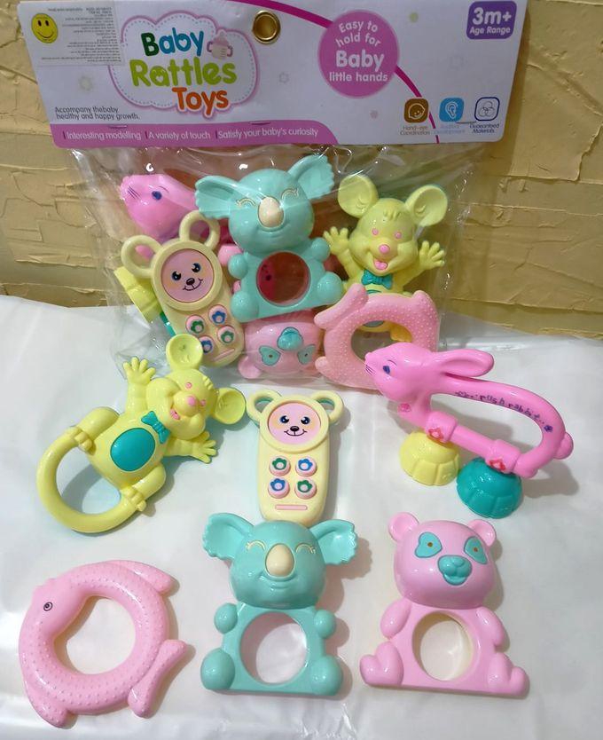 6 In 1 Rubber Baby Rattle