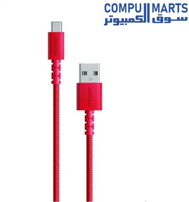 Anker A8022H91 PowerLine Select+ USB-C TO USB 2.0 Cable – Red