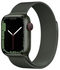 Apple Watch Series 5 42mm أو 44mm حزام معدني من الفولاذ المقاوم للصدأ مغناطيسي - أخضر داكن