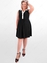 Plus Size Sleeveless Colorblock Belted Knee Length Dress - 1x | Us 14-16