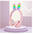 Rabbit Ear Headphone B12 New Wireless Cute Bluetooth Earphone With LED Light Pink