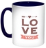 I Love You Printed Coffee Mug Blue/White/Red