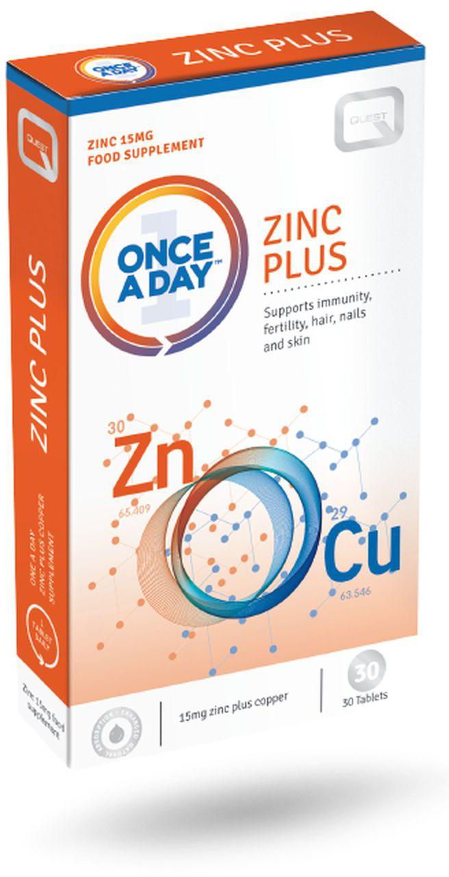Quest Once a Day Zinc with Copper 15mg 30's