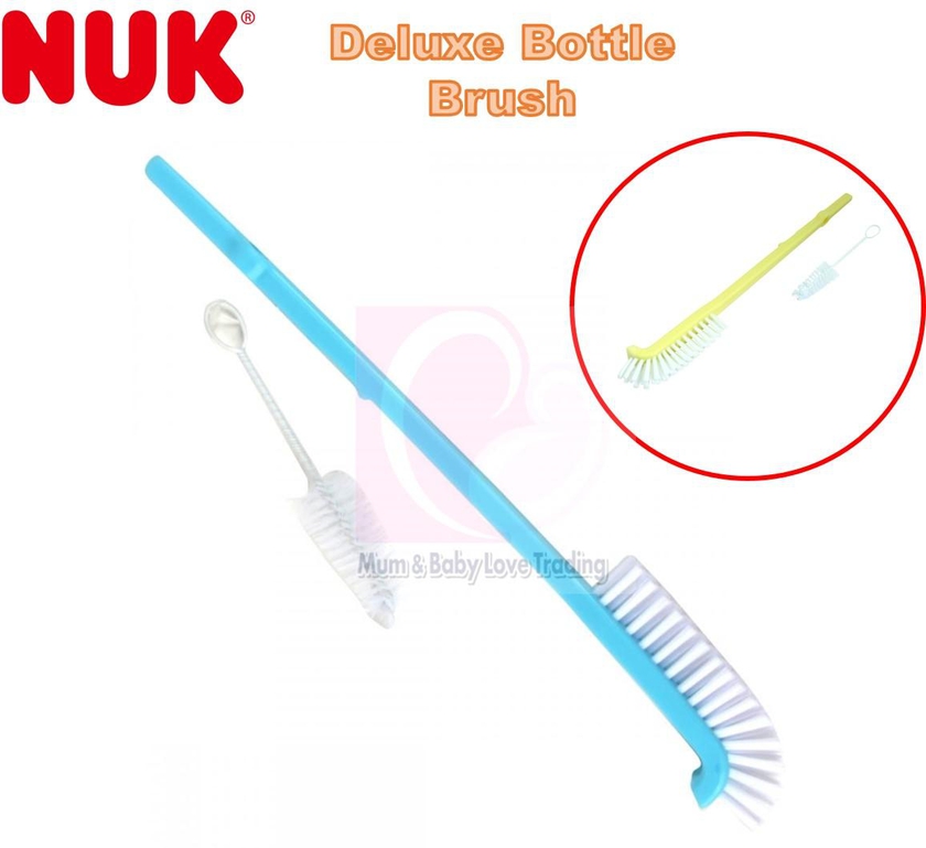 NUK Deluxe Bottle Brush Set (Blue - Yellow)