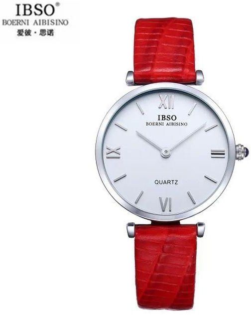 Ibso 2210L-Red S Genuine Leather Women Dress Watch
