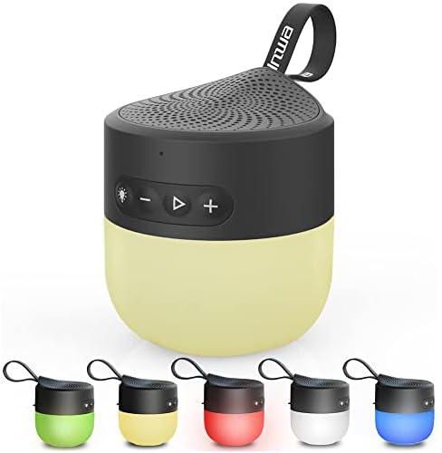 INWA Portable Bluetooth Speaker Waterproof, Wireless Night Light Bluetooth Speaker,Color Changing with Music LED Bedside Table Light/Handsfree/Phone,for Camping,Hiking