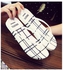 Sleek Strip Comfort Design Slippers - White