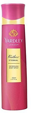 Yardley London Feather Eternal Body Spray For - Perfumes For Women, Rose Leaves, Red Berries, Magnolia And Jasmine Fragrance, 150 ml