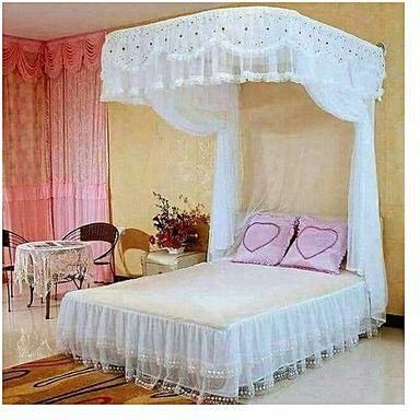 Generic 2 Stand Mosquito Net With Sliding Rails - White