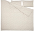 TRINDSTARR Duvet cover and 2 pillowcases, beige/white, 240x220/50x80 cm - IKEA