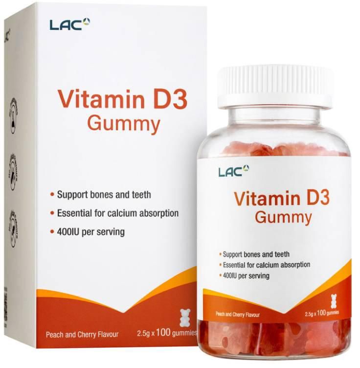 LAC Vitamin D3 Gummy (100 Gummies)