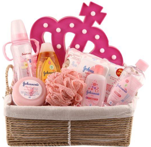 Clean and Soft Baby Shower Basket