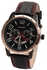 Curren Men's Black Dial Leather Band Watch 8140-black & gold