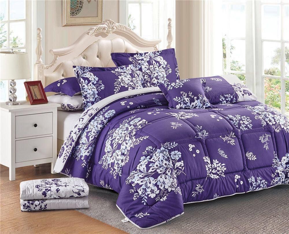 Double/Full Size, Cotton , Damask Pattern, Multi Color - Bedding Sets